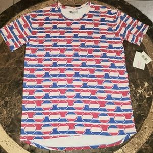 LuLaRoe M Patrick T Shirt USA Red White Blue NWT